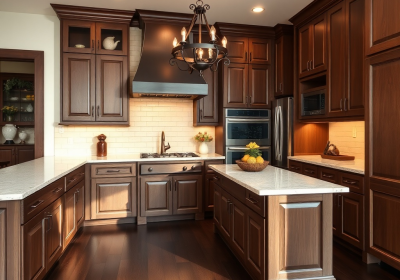 Kashmir-White-Granite-With-Oak-Kitchen-Cabinets-Ideas-The-Rustic-Elegance