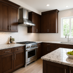 Walnut-Cabinet-Granite-Pairings-Dark-Walnut-White-Ice-Granite