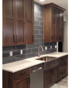 walnut shaker kitchen cabinets